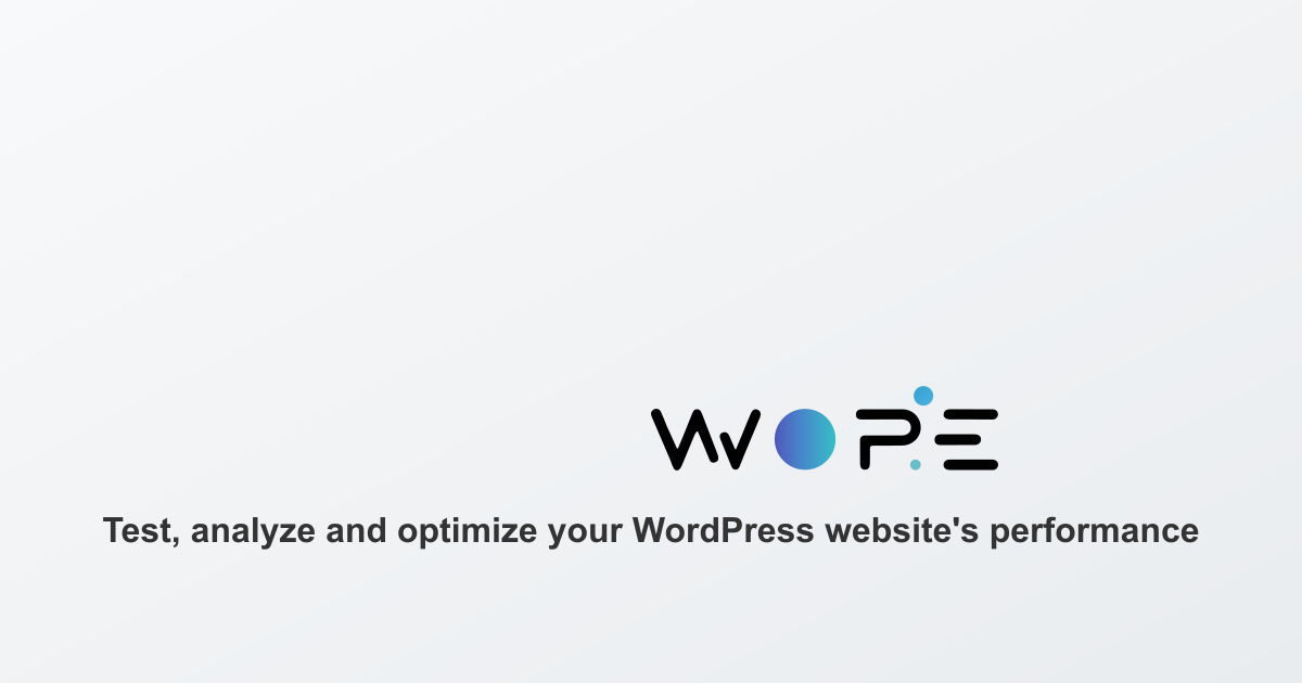 Mídia 2 de WOPE.io - Sobrecarregar seu site WordPress
