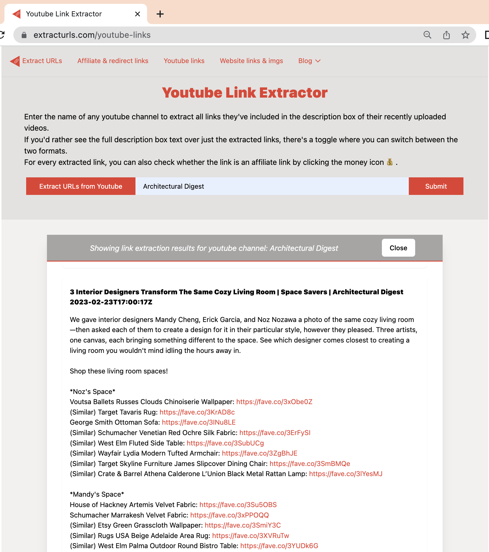 Media Trích xuất URL - Trích xuất các liên kết từ YouTube Vids & kiểm tra các liên kết liên kết 7