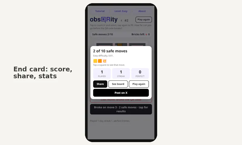 obsQRity screenshot 4