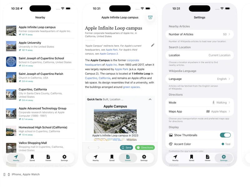 WikiRadius screenshot 1