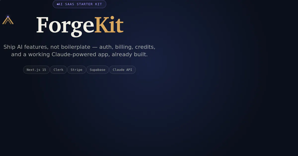 ForgeKit — AI SaaS Starter Kit gallery image