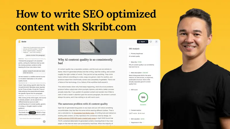 Skribt screenshot 1 (video preview)