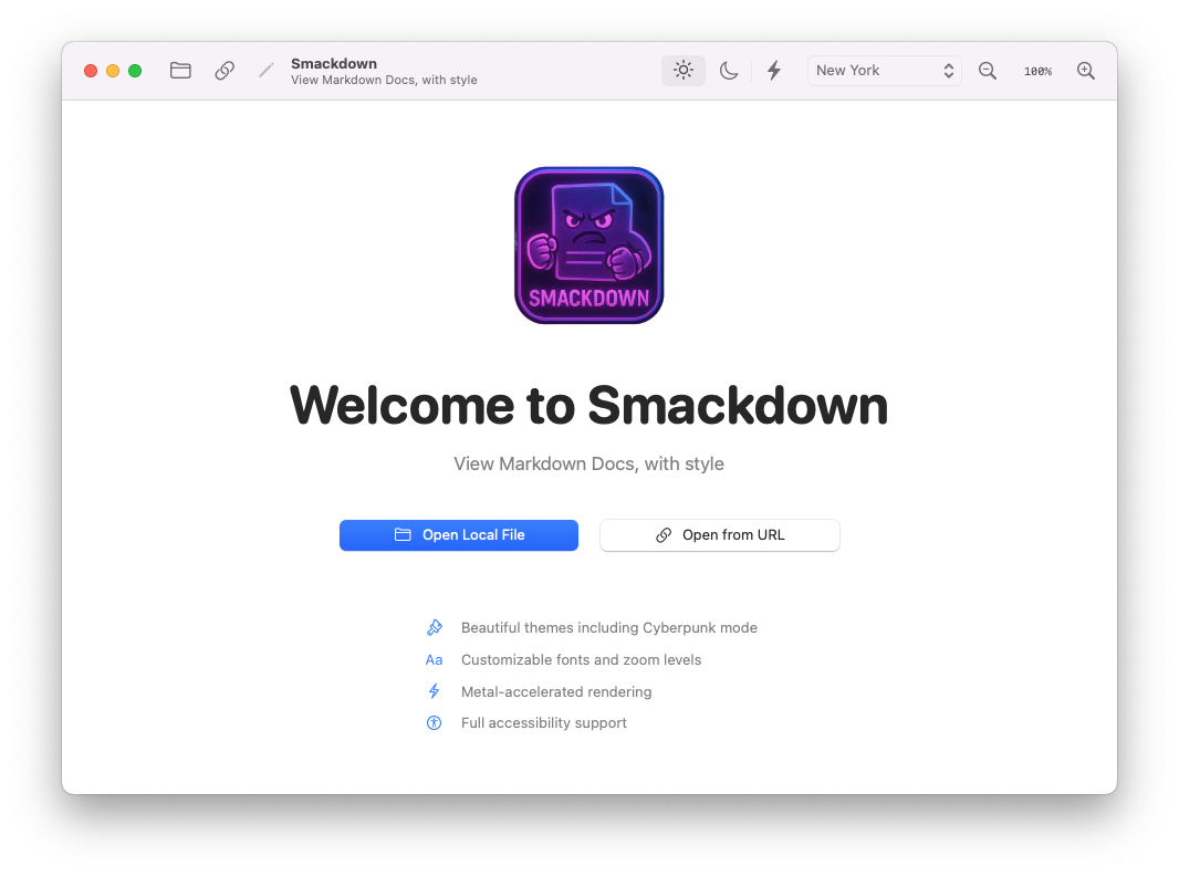 Media SmackDown - Trình xem Markdown - Xem tài liệu Markdown, với phong cách.Hoàn toàn miễn phí, không có quảng cáo, không IAP. 2
