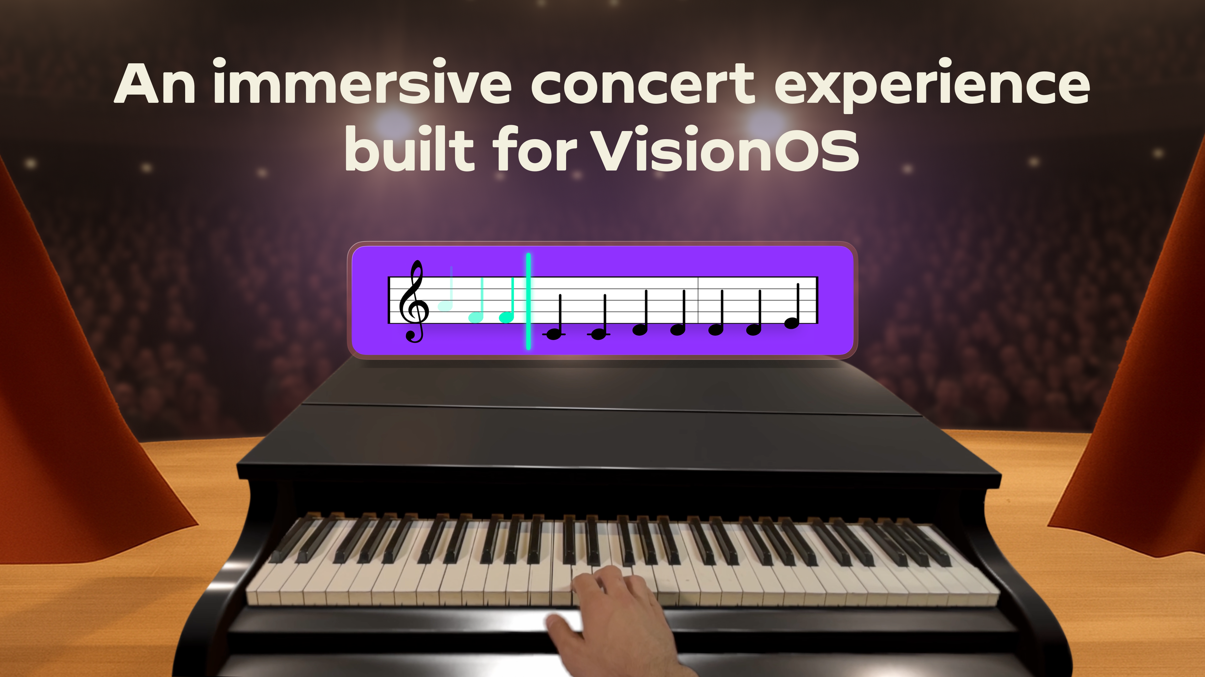 Mídia 6 de Simplesmente piano para a Apple Vision Pro - Uma maneira totalmente nova de aprender piano