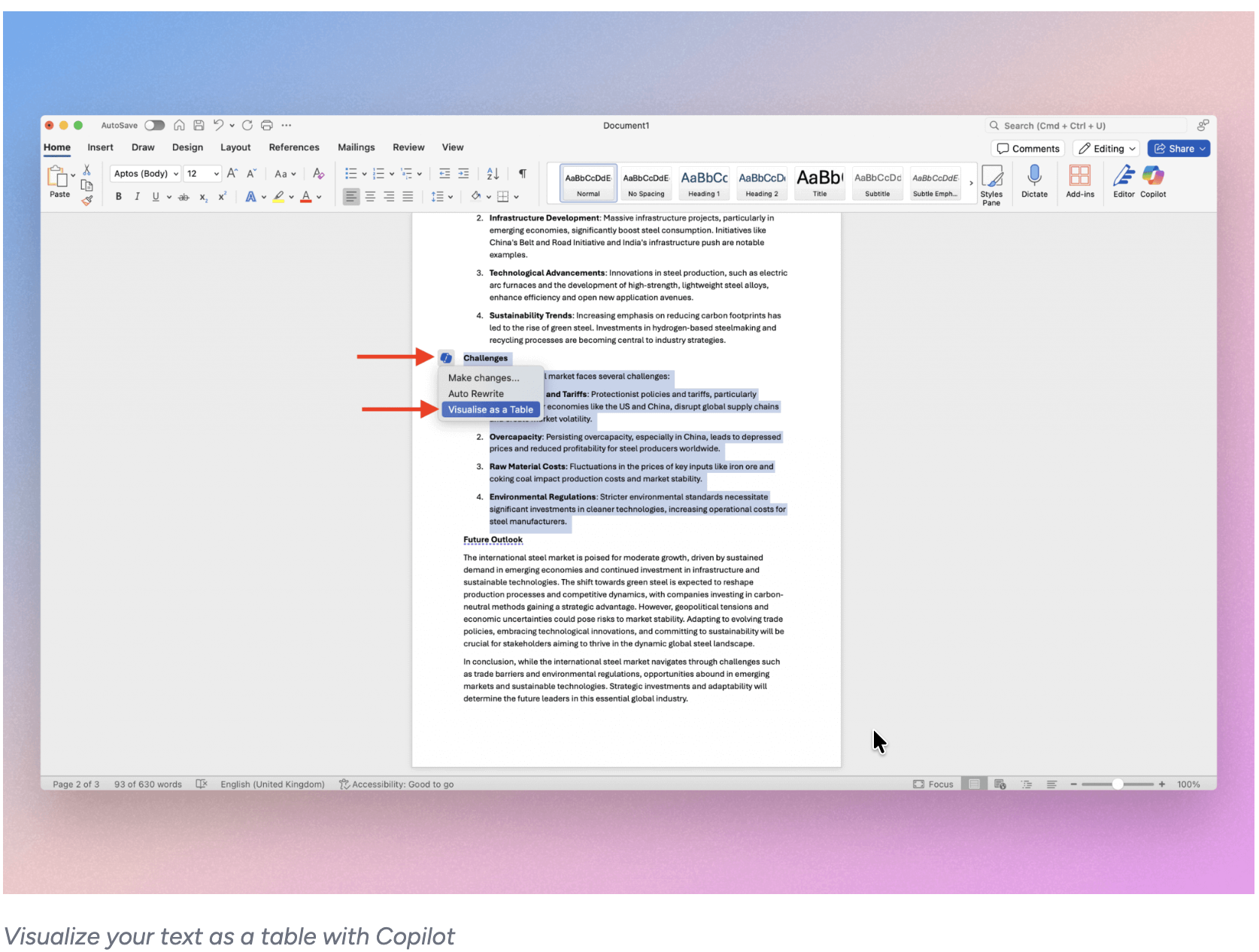 Copilot in Word gallery image