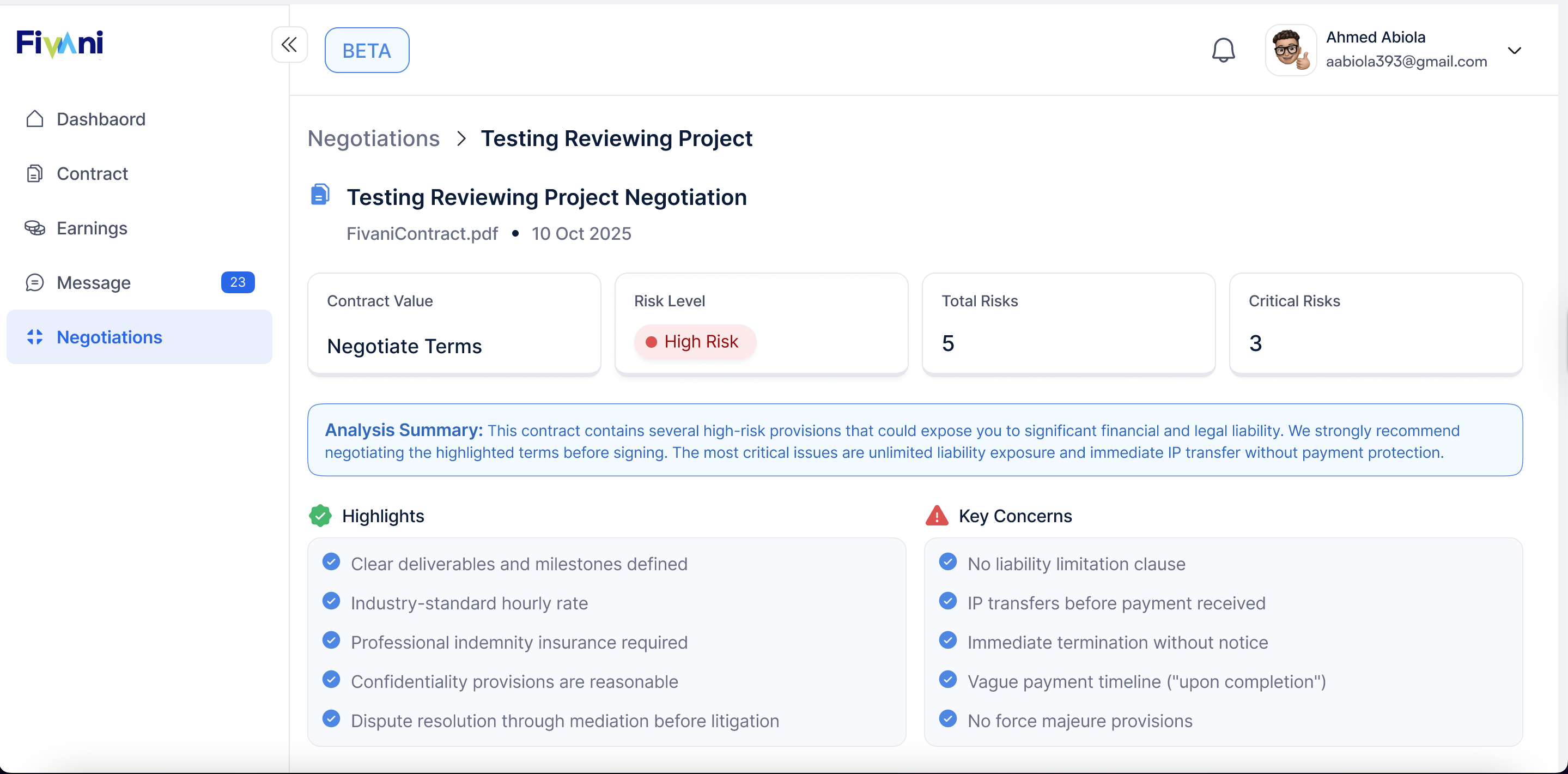 Fivani - Screenshot 3 showing product features and functionality