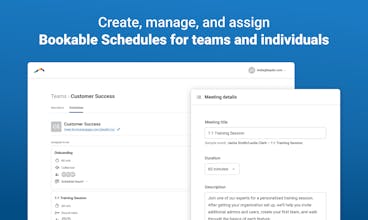 チームミーティングの予約プロセスを簡素化することで生産性を向上させてください。