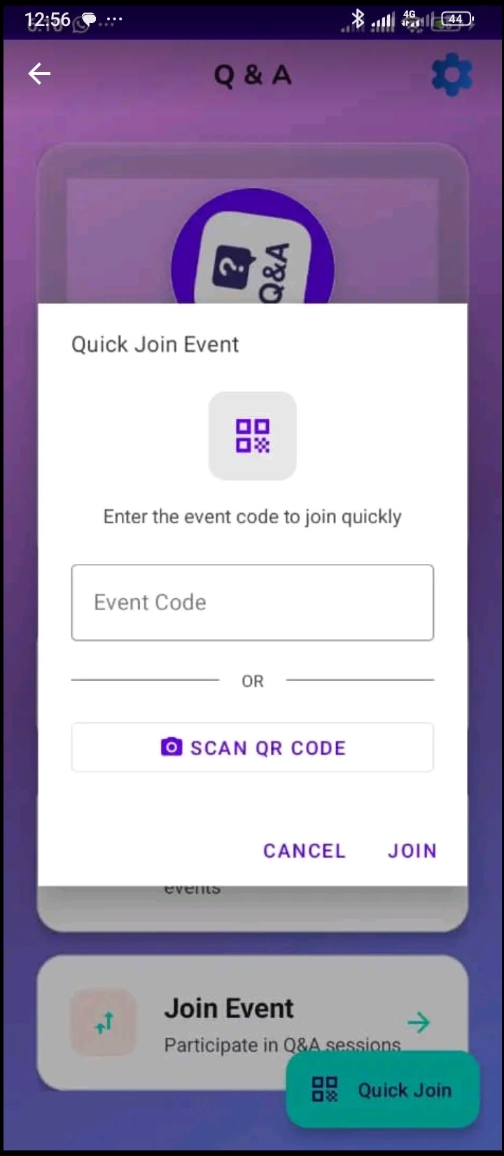 Mídia 4 de Q e A para eventos