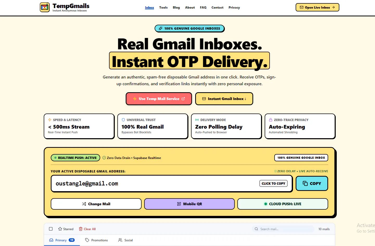 TempGmail Edge gallery image