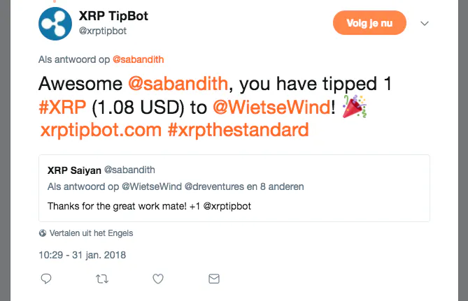 XRP Tip Bot