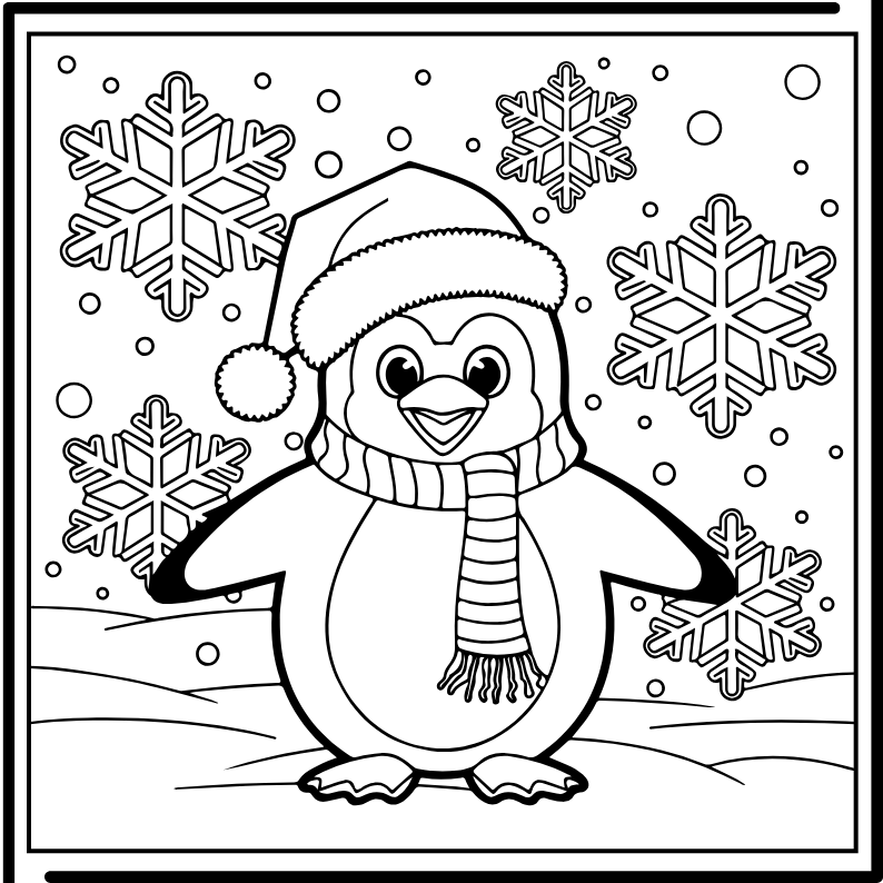Lovely Cute Christmas Coloring,Cozy Kids gallery image