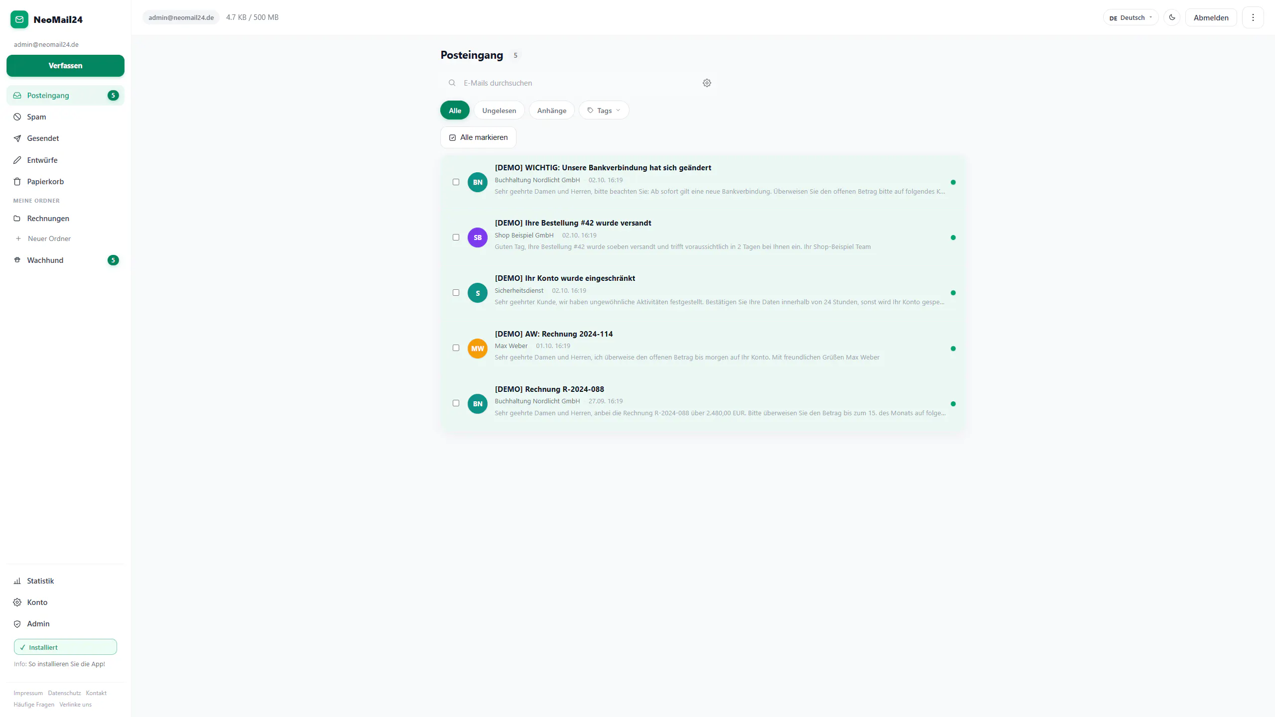 NeoMail24: Free, Simple Email Experience gallery image