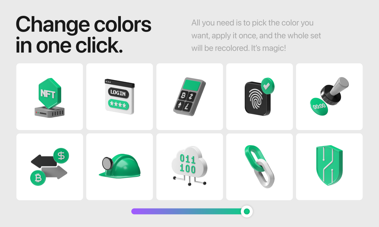 Crypto 3D Icons gallery image
