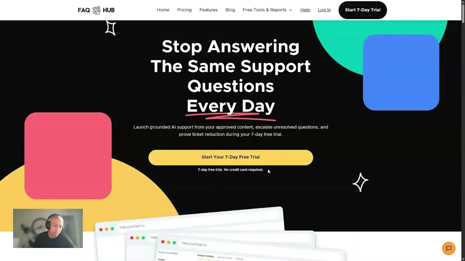 FAQ Hub screenshot 1 (video preview)