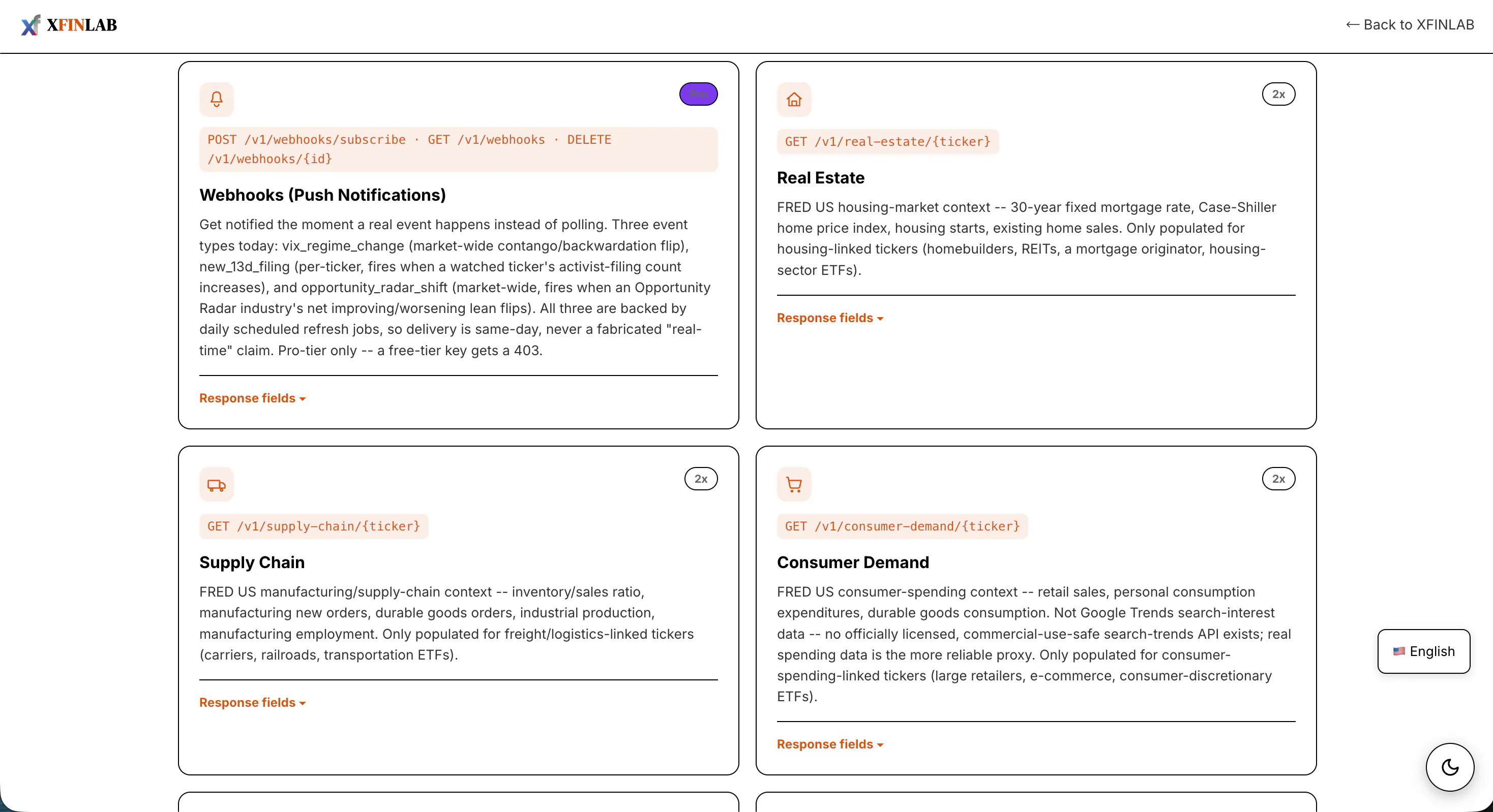 XFINLAB Intelligence API gallery image