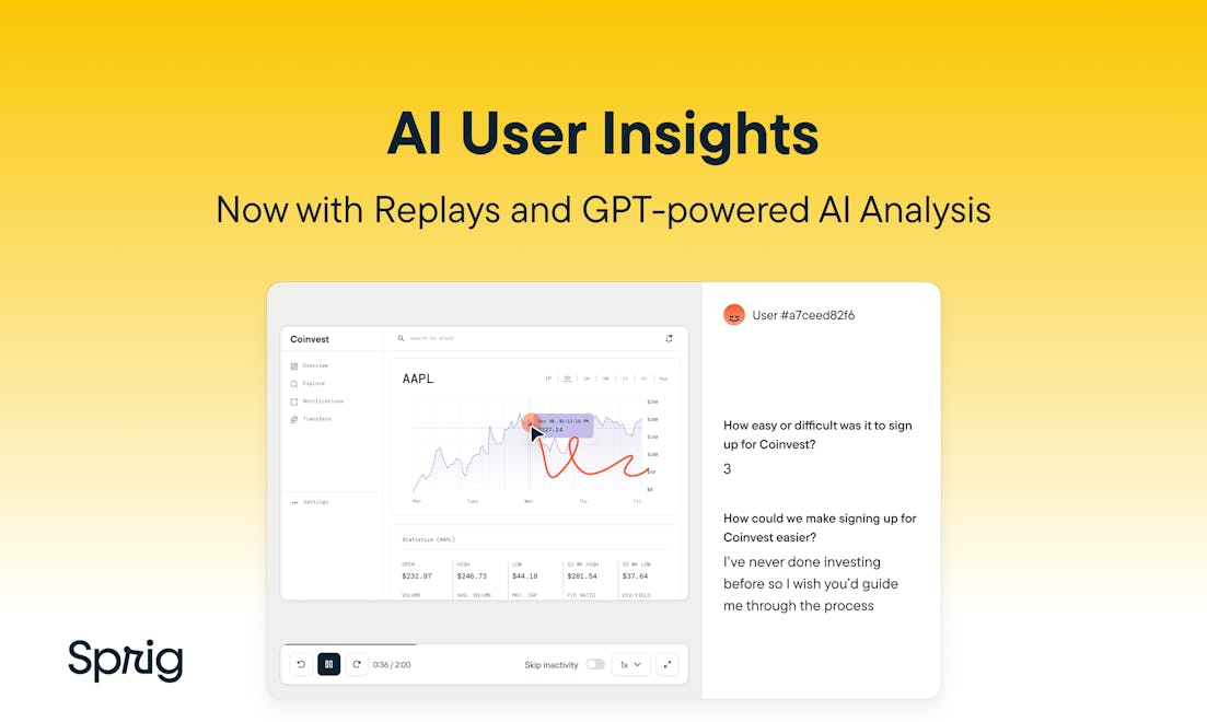 Sprig Replays & AI User Insights Gallery Image 1