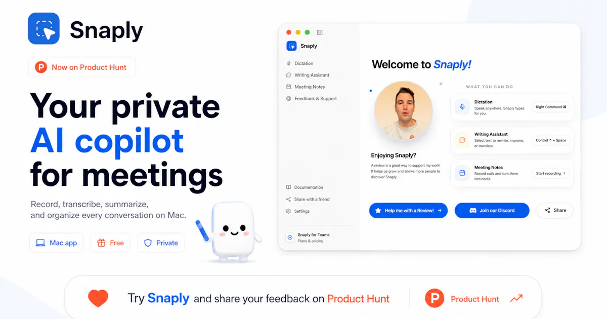 AI meeting notes by Snaply