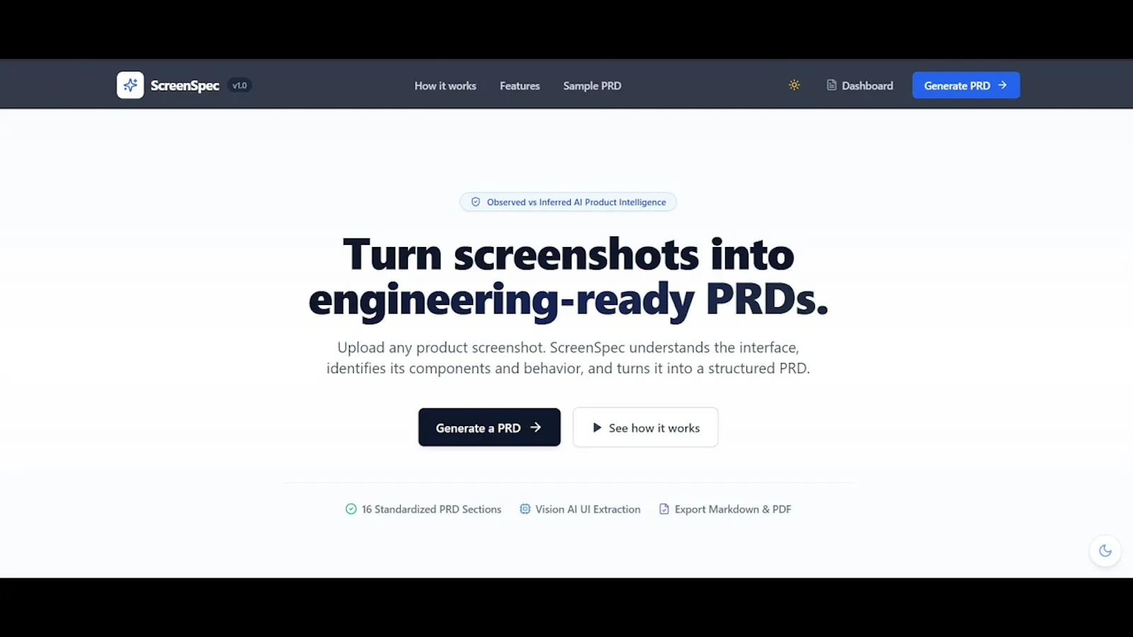 Screen Spec screenshot 1 (video preview)