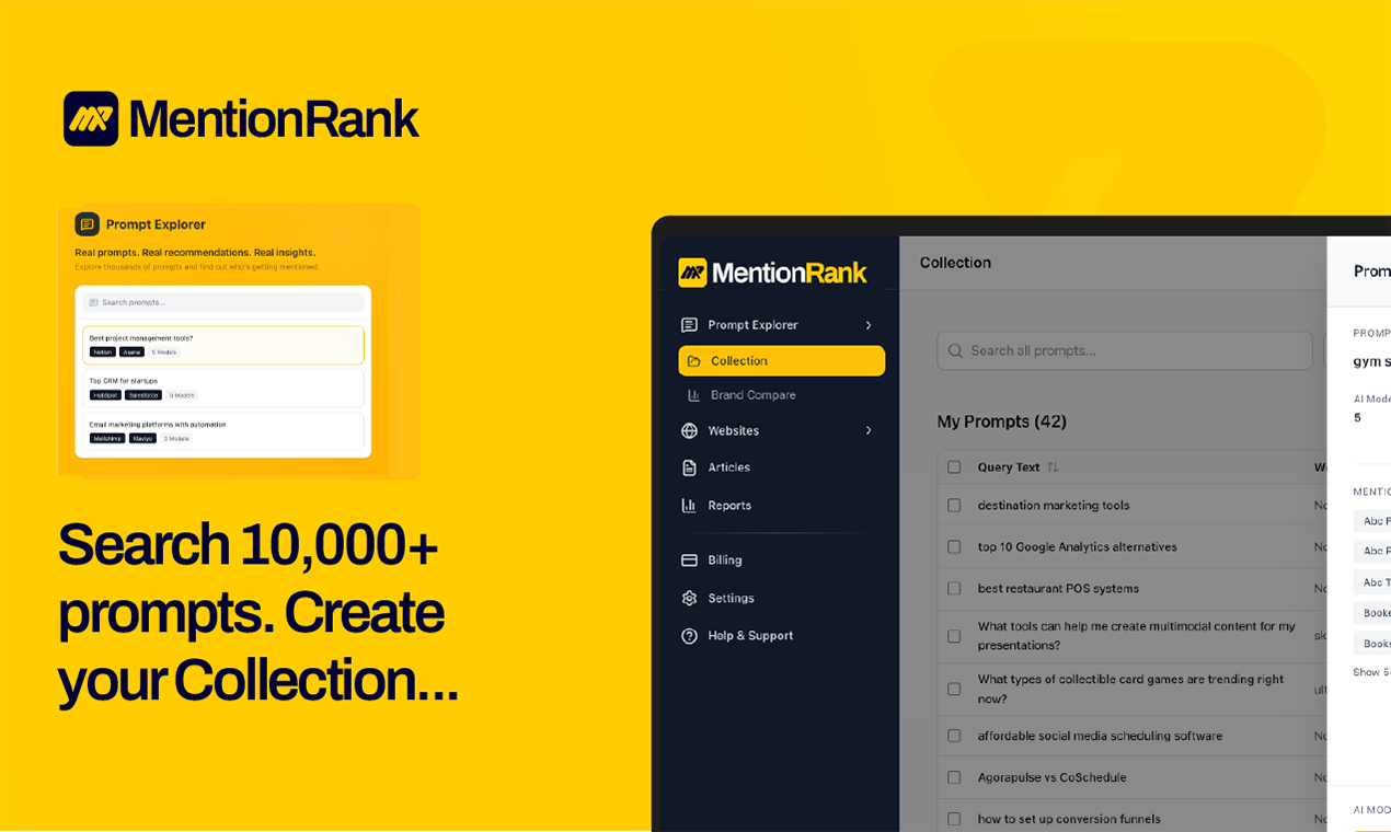 MentionRank - Screenshot 2 showing product features and functionality
