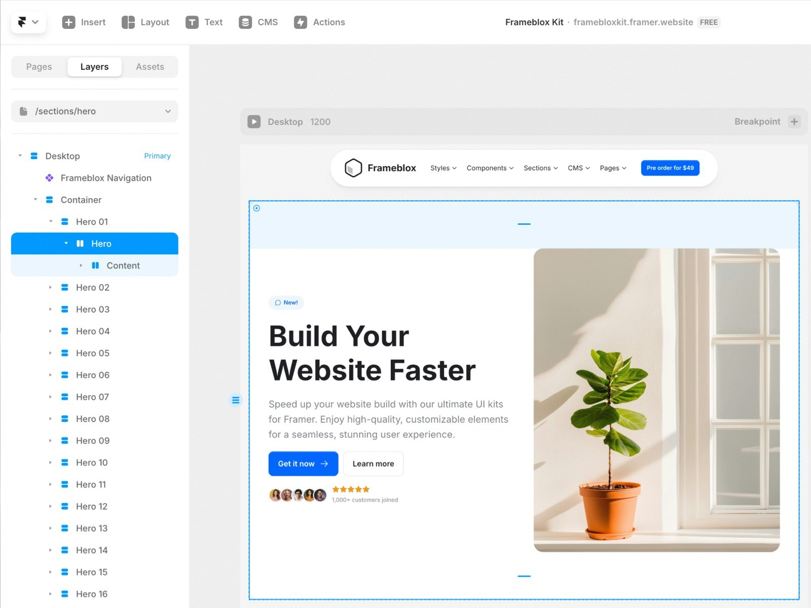FrameBlox UI Kit для Framer - Ultimate Framer UI Kit и предварительно построенные шаблоны медиа 9