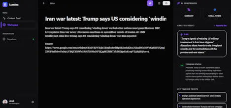 Lumina Dashboard-AI Trend finder gallery image