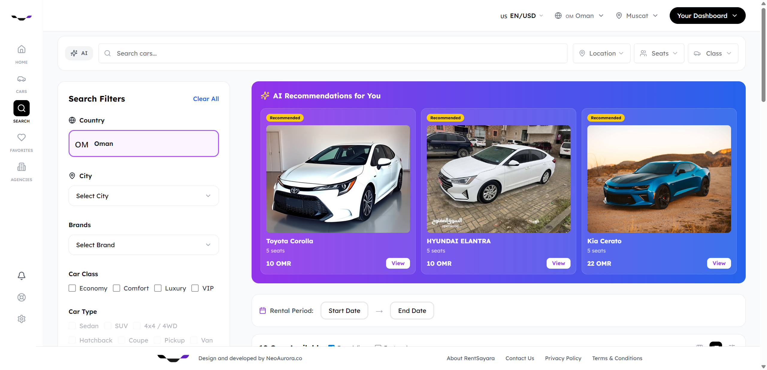 Rent Sayara - Screenshot 4 showing product features and functionality