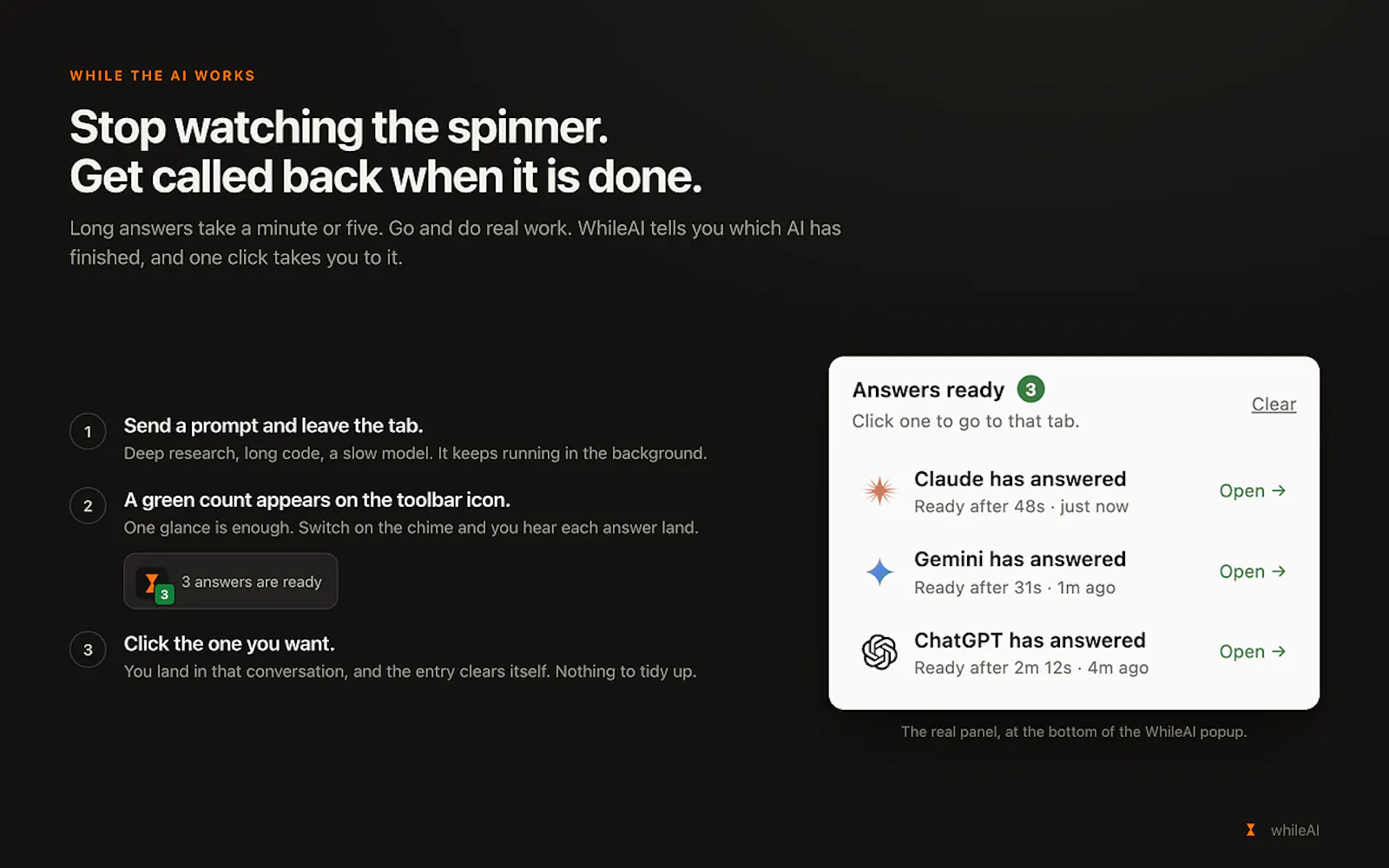 WhileAI screenshot 2