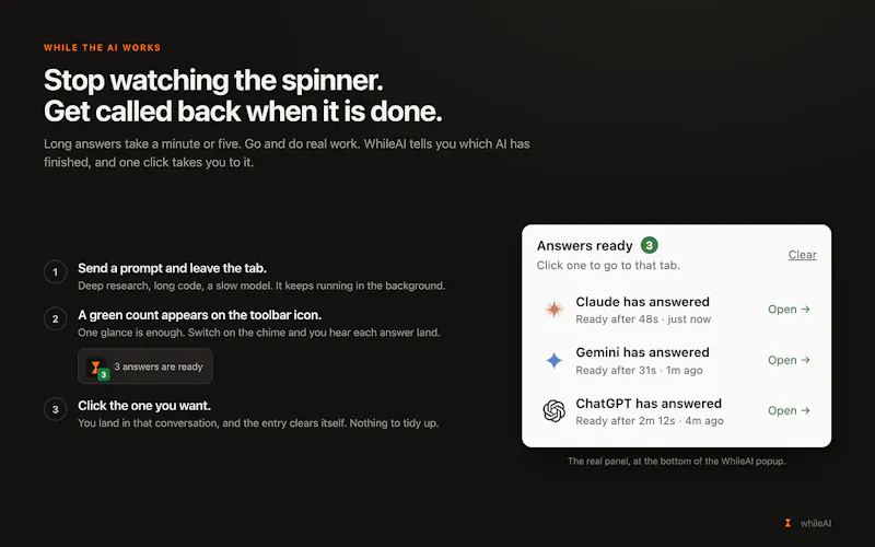 WhileAI screenshot 2