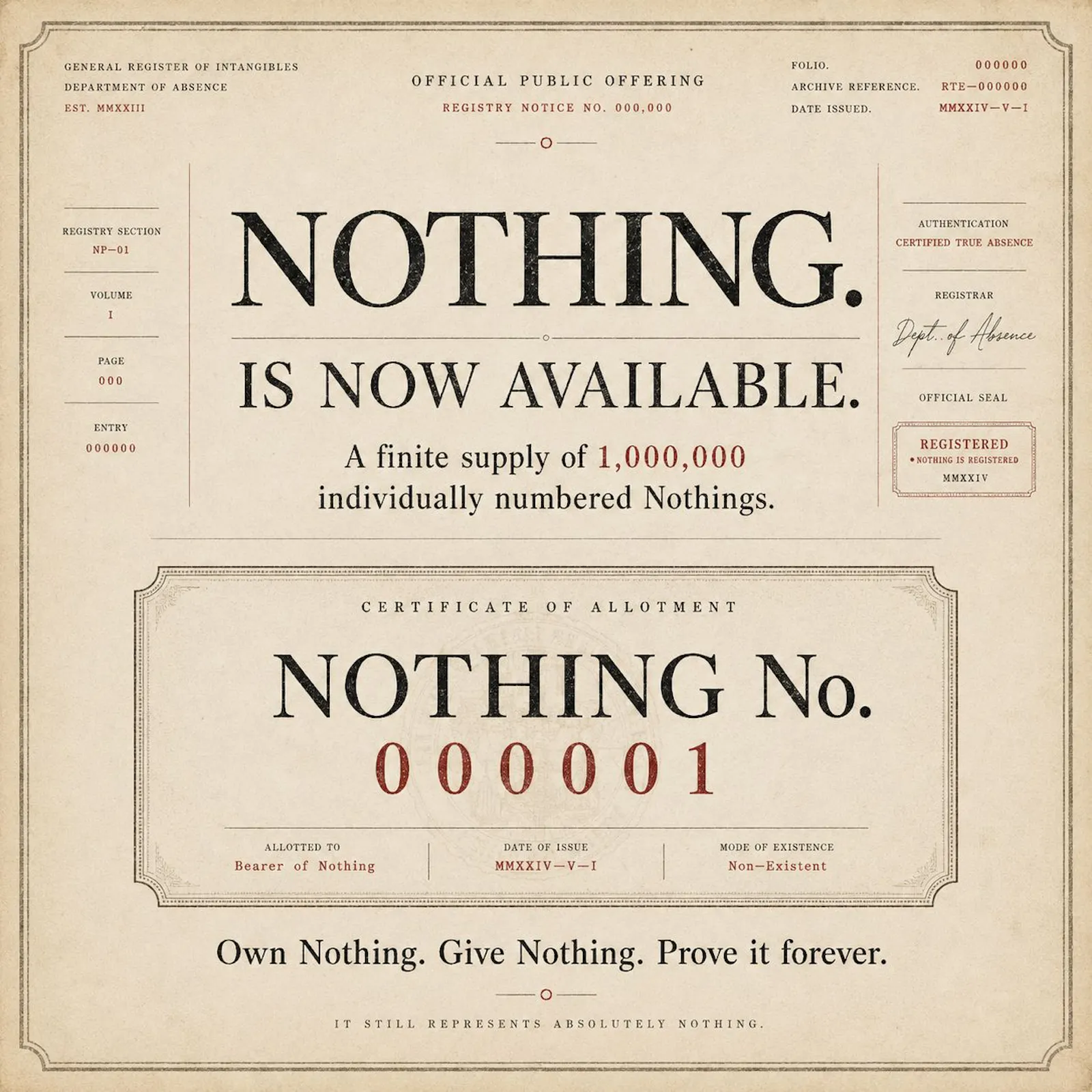 NOTHING. screenshot 2
