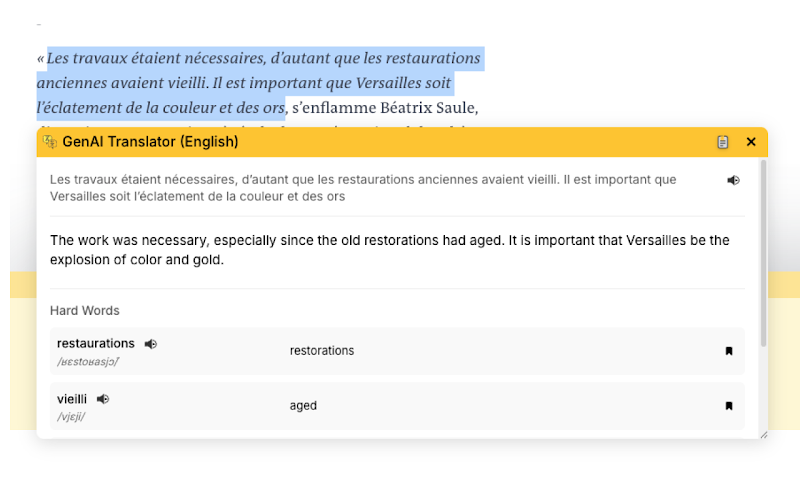 GenAI Translator - Chrome extension media 1