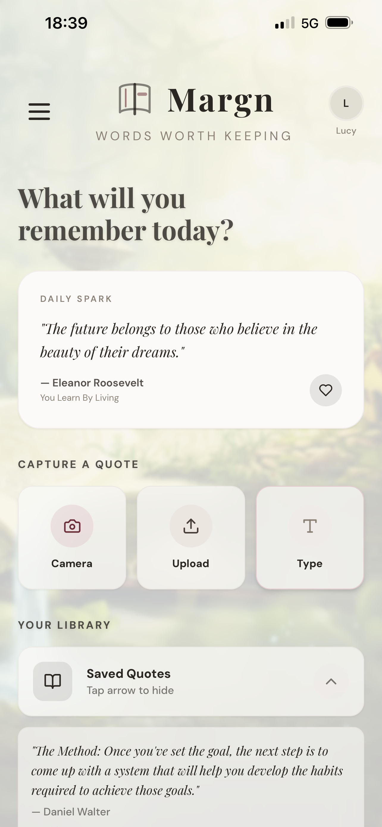 Margn; Quote Journal 