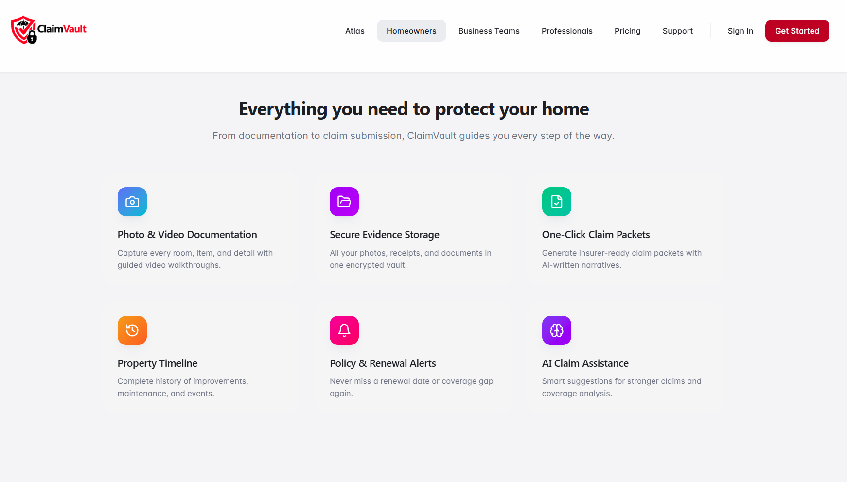 ClaimVault - Screenshot 3 showing product features and functionality