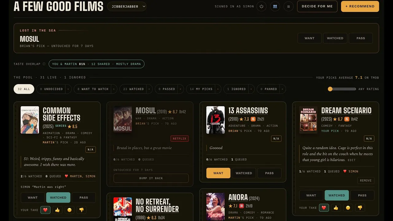 A movie recommendation tool gallery image