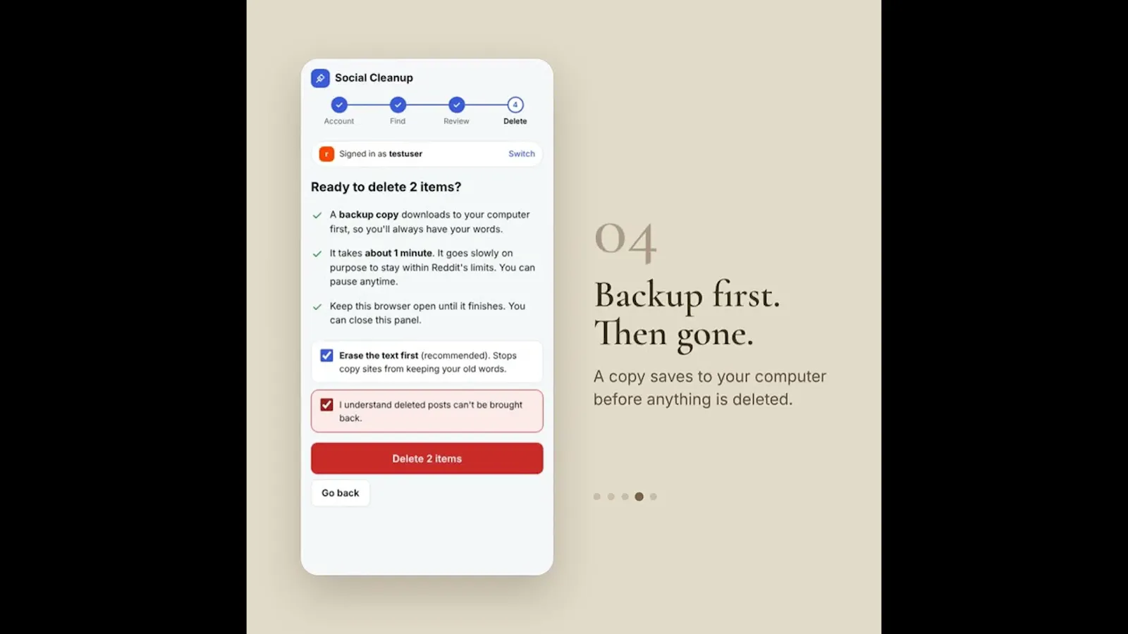 Social Cleanup screenshot 1 (video preview)