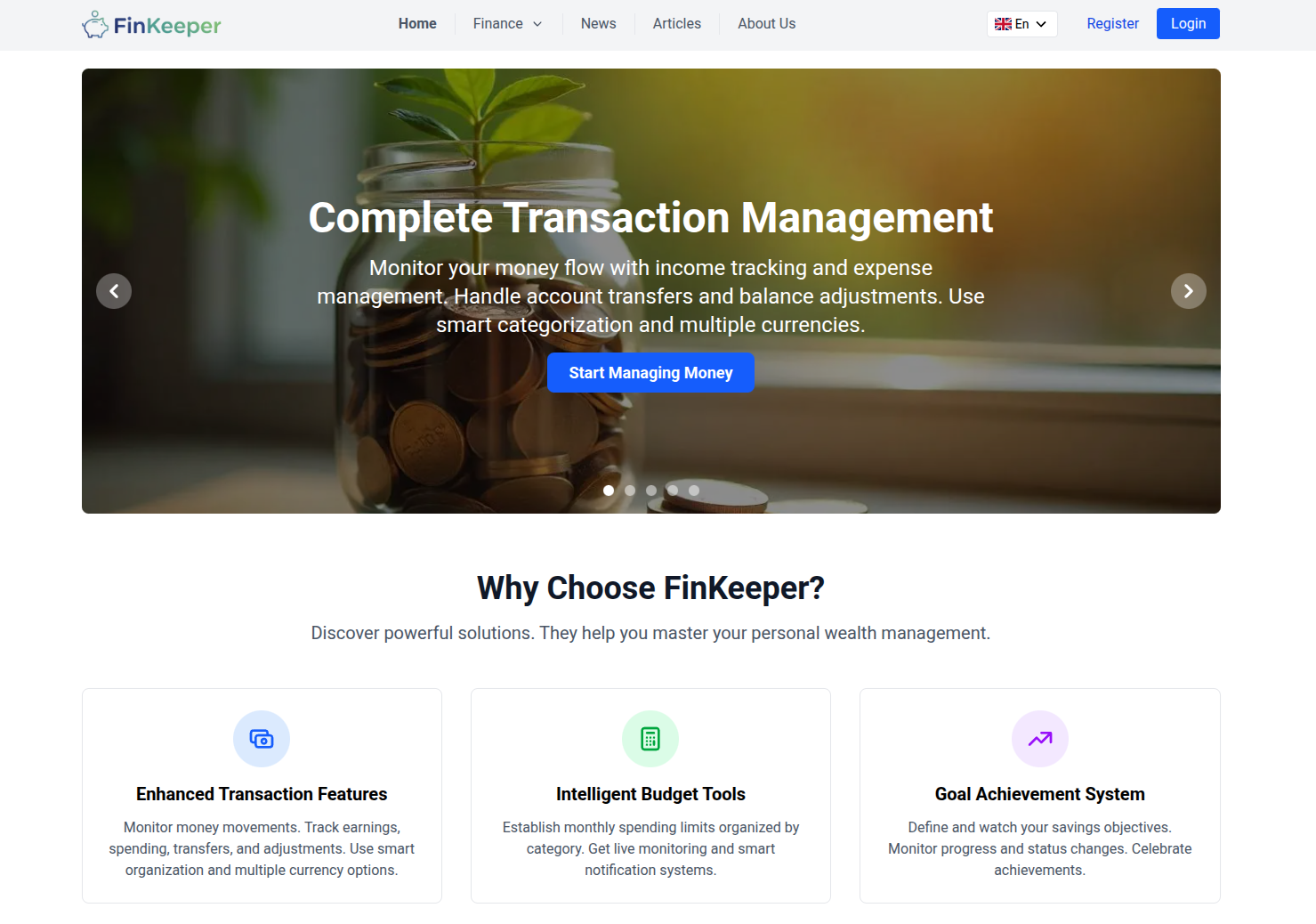 Mídia 1 de Finkeeper - Gerenciamento de finanças pessoais