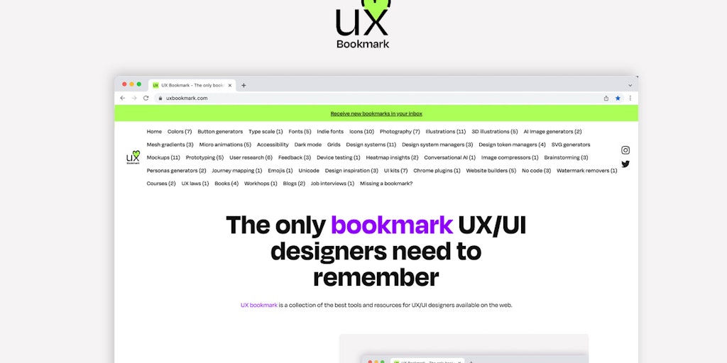 UXbookmark.com: The only bookmark UX/UI designers need to remember ...