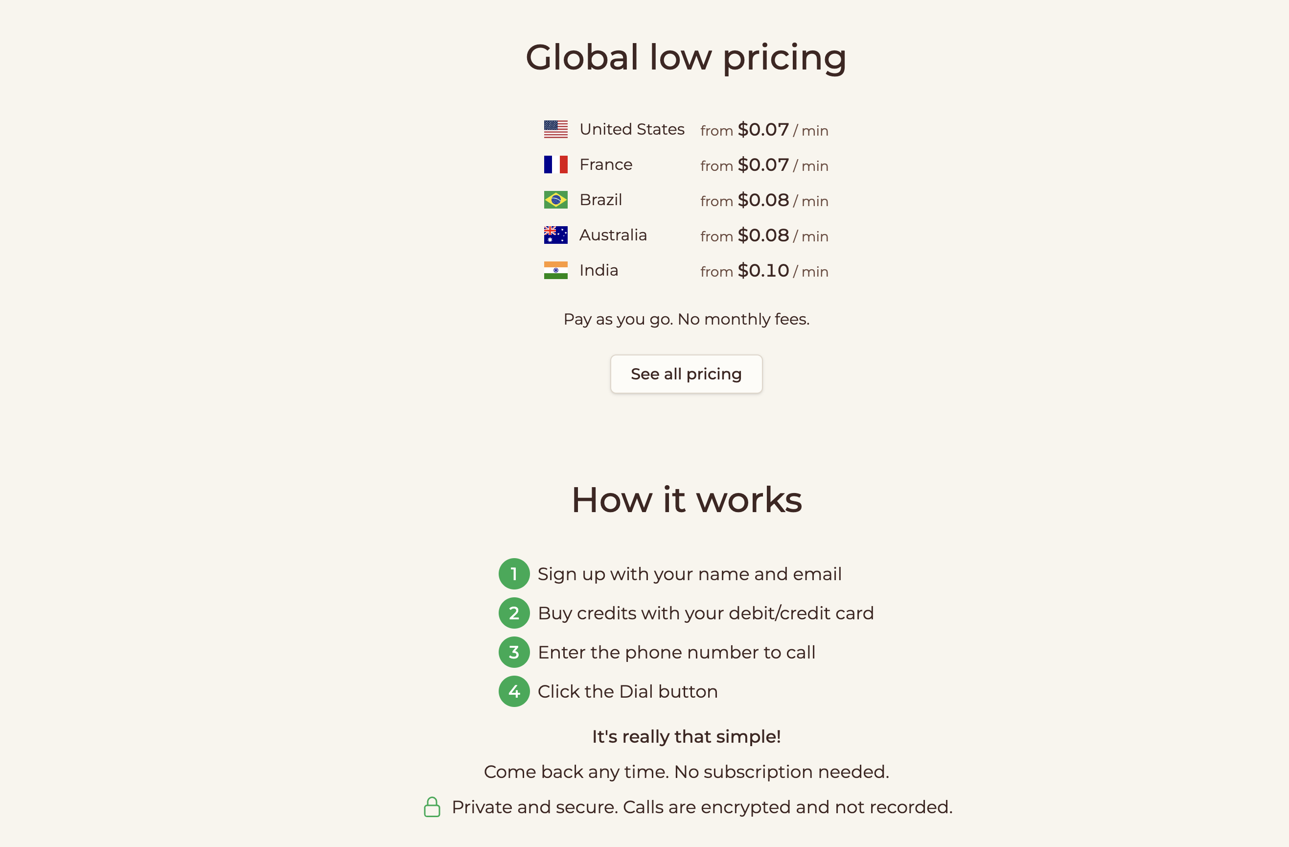 SproutCall - 廉价的国际电话中的简单UI中的电话媒体3