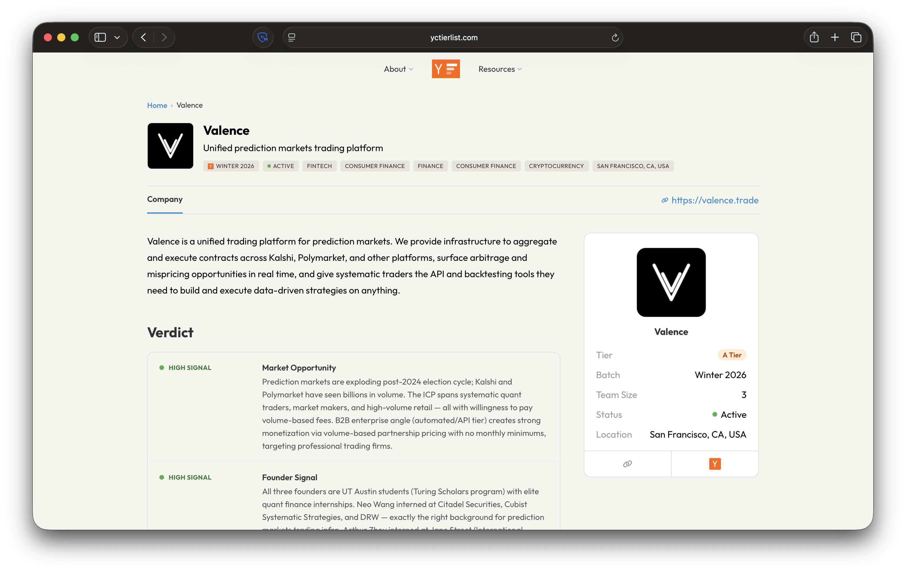 YC Tier List - Screenshot 2 showing product features and functionality