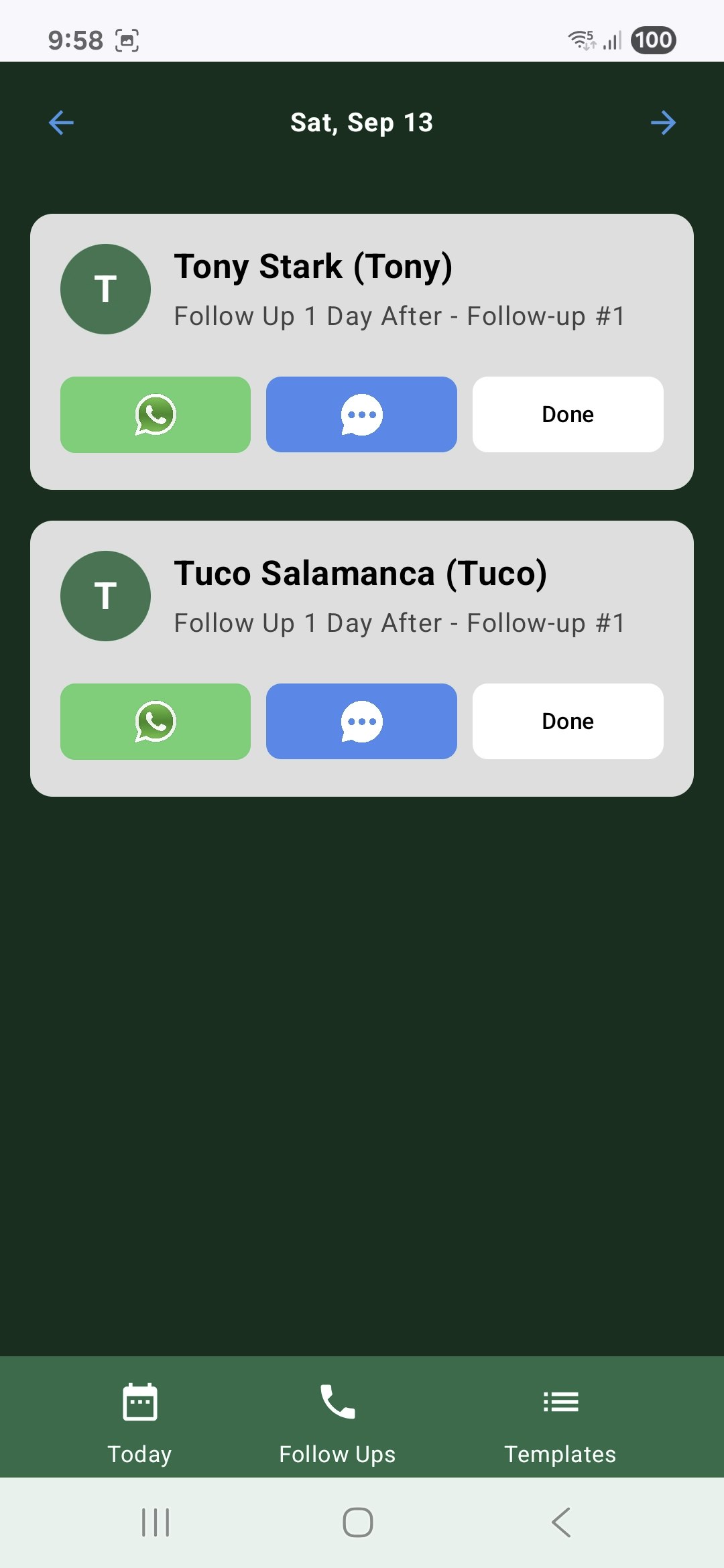 Follow Up's Launch - Screenshot 2 preview