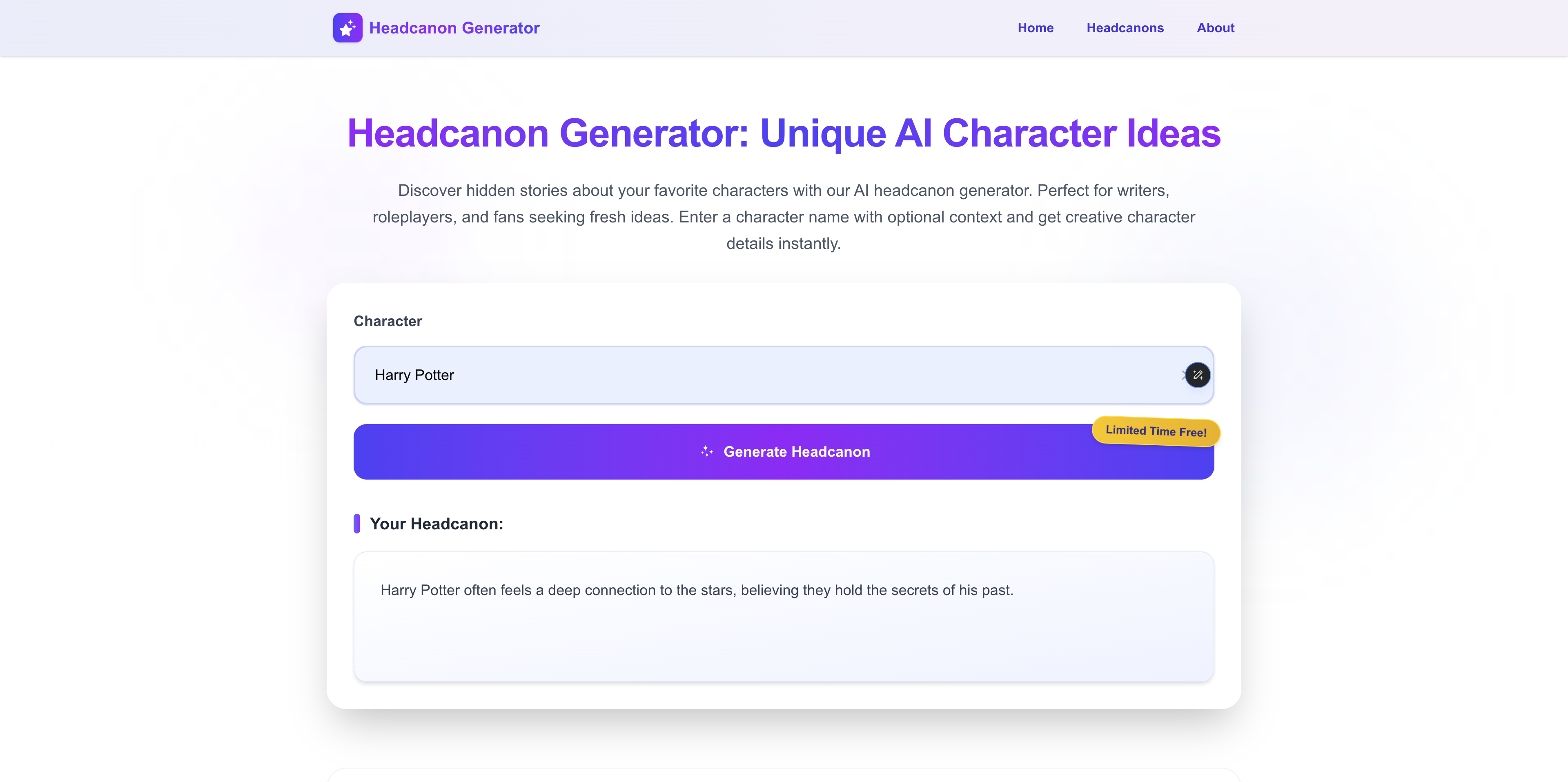 Headcanon Generator gallery image