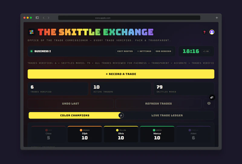 The Skittle Exchange screenshot 1