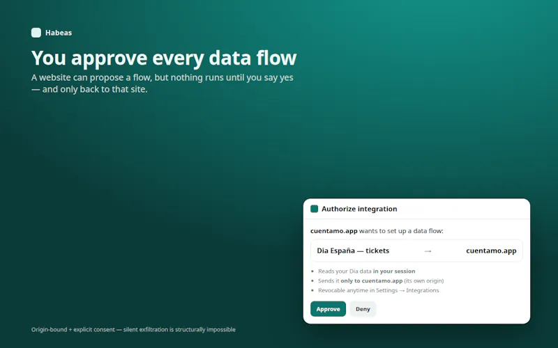 Habeas screenshot 1