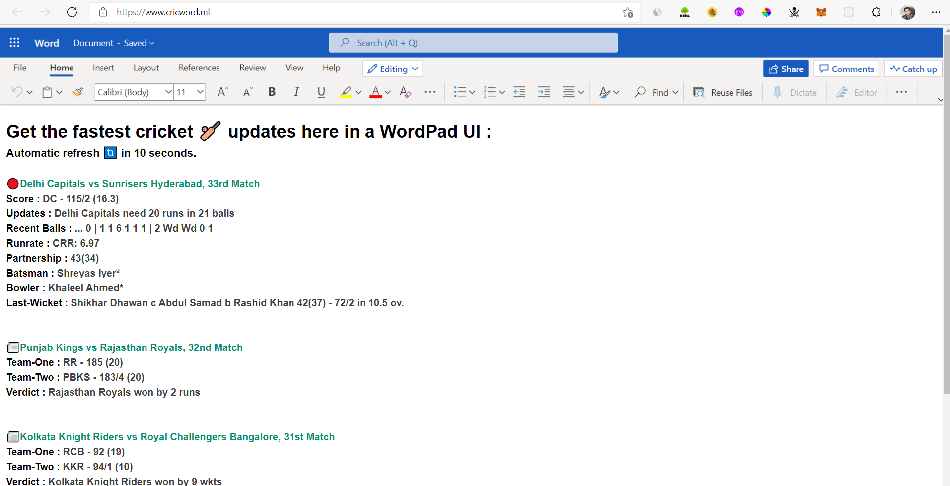 Cricword gallery image