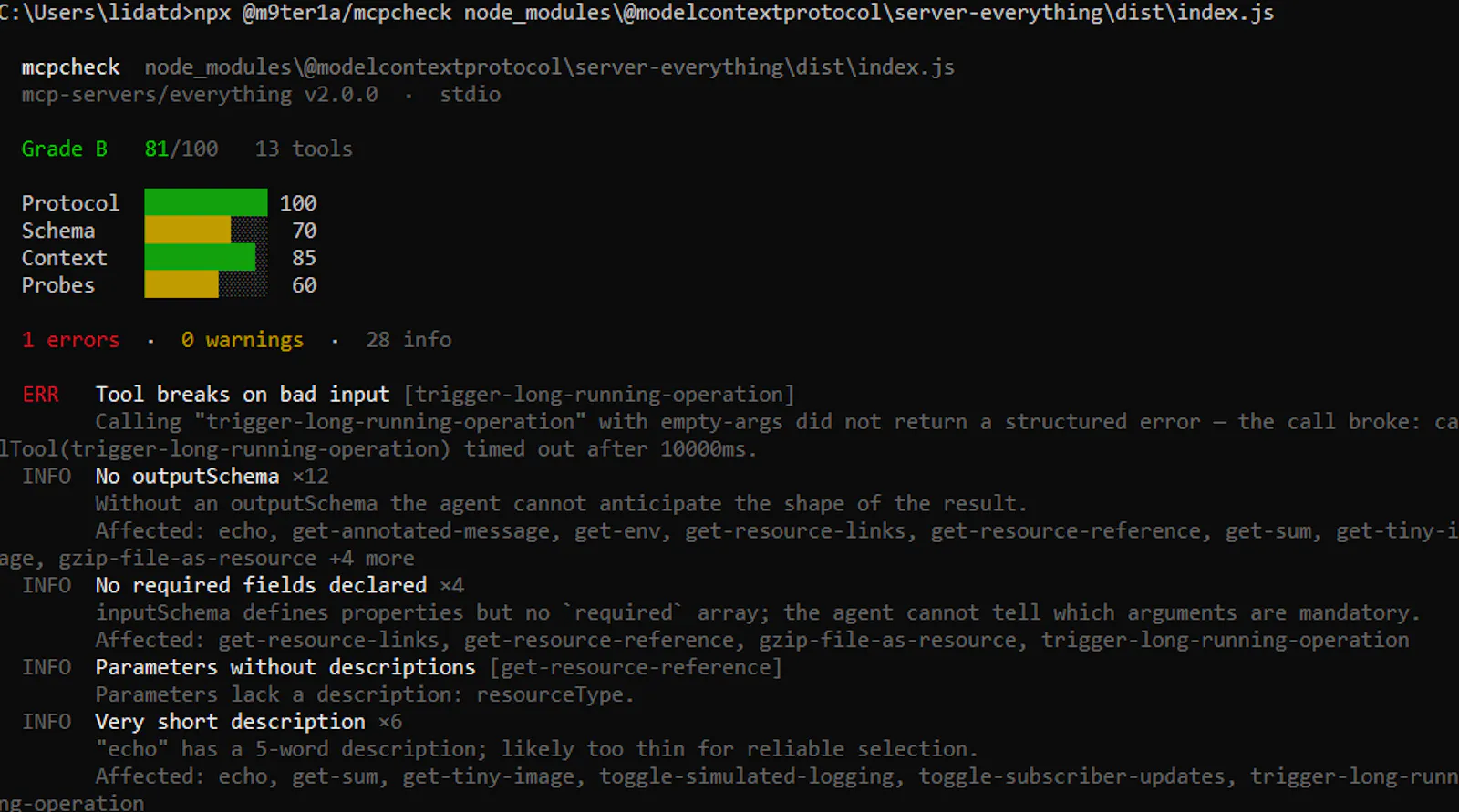 mcp-checker screenshot 2