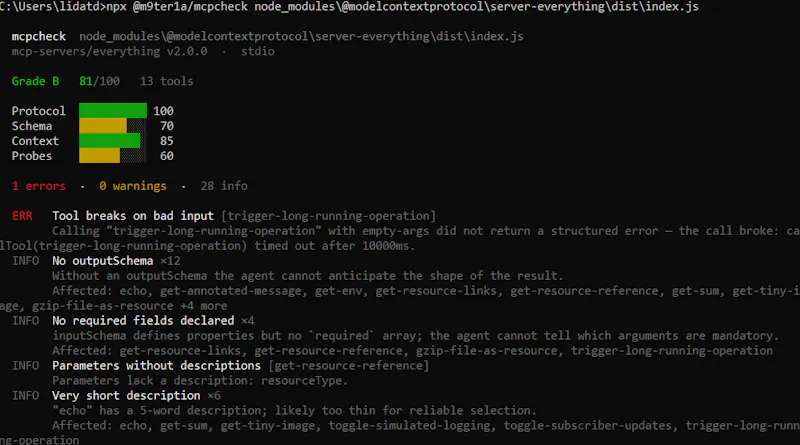 mcp-checker screenshot 2