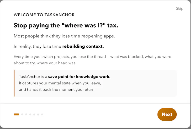 TaskAnchor screenshot 4