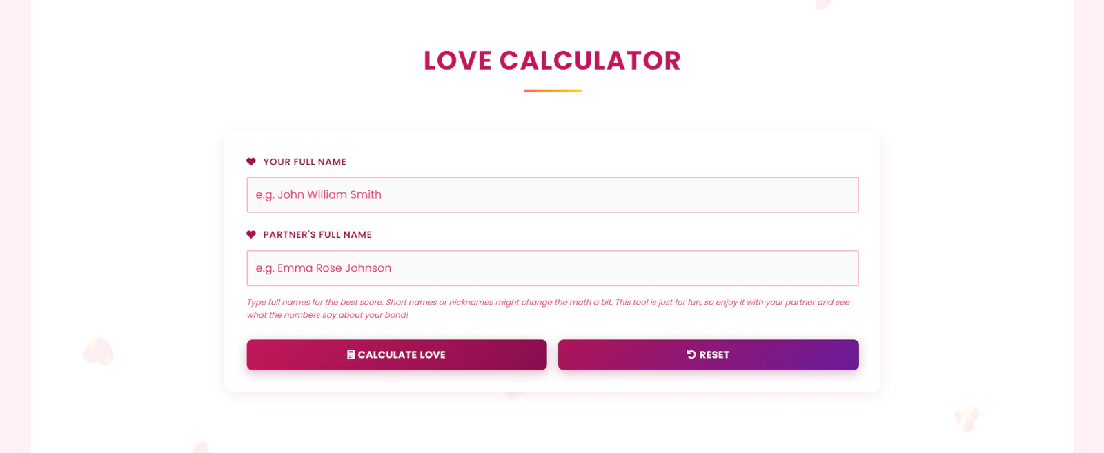 Love Calculator | Ease Tools screenshot 1
