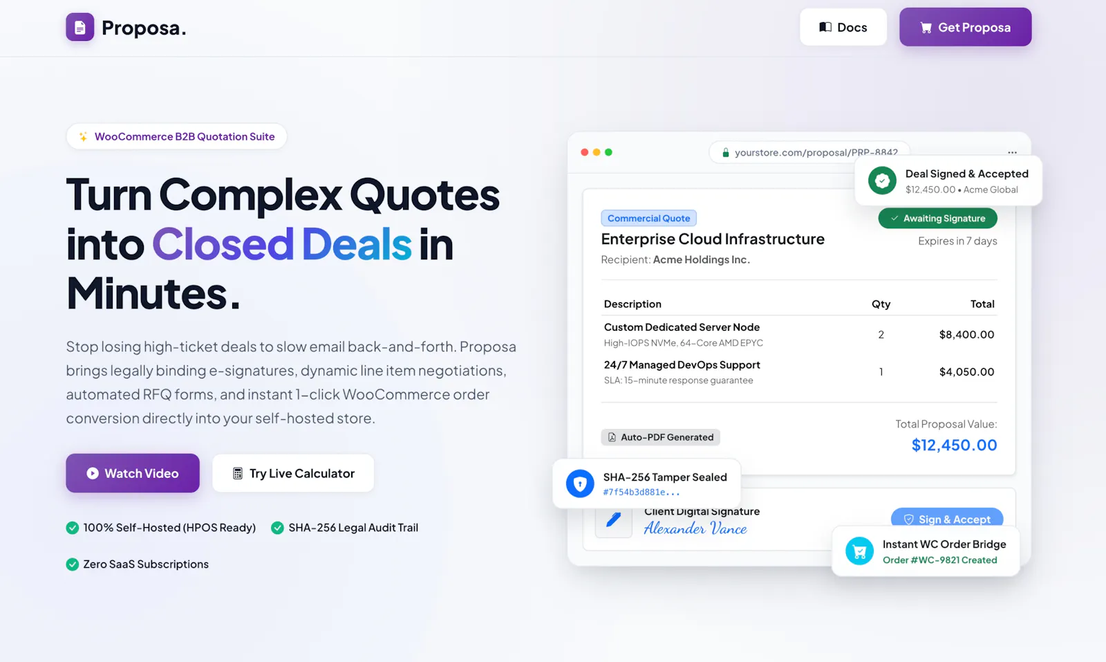 Proposa - B2B WooCommerce Extention screenshot 1
