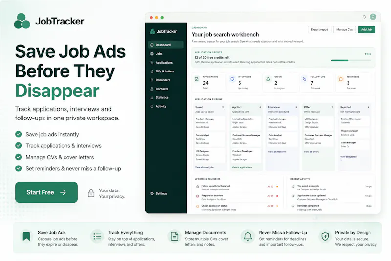 Job Application Tracker screenshot 1