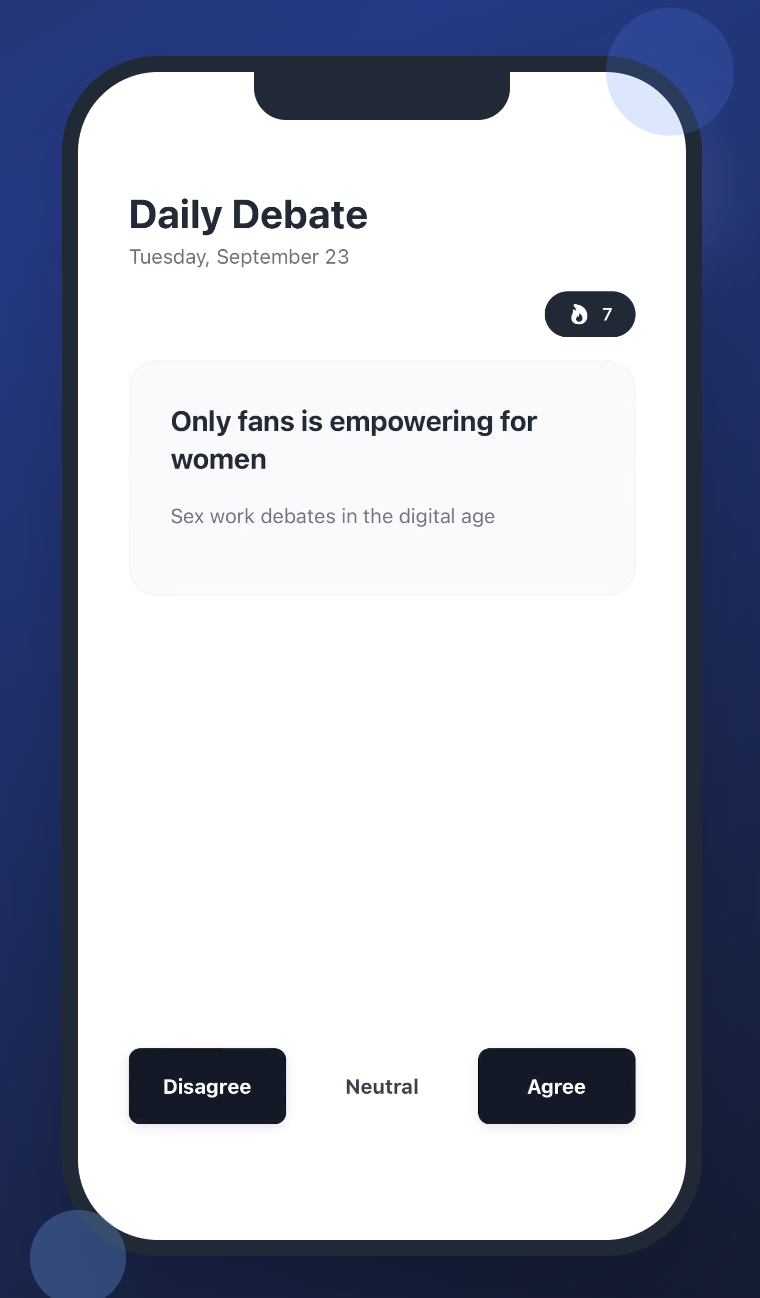 DebateDaily Mobile App gallery image
